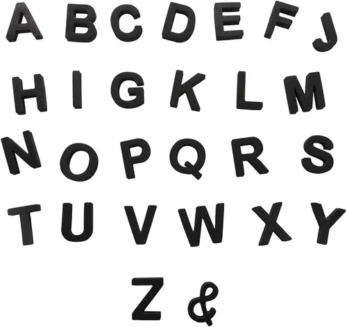 Vista 7 de Firlar 124 letras magnéticas, imanes del alfabeto mayúscula ABC para refrigerador, letras del alfabeto de espuma, imanes para refrigerador