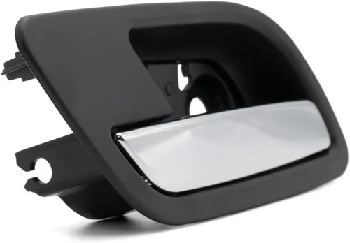 Vista 3 de Para GMC Yukon XL 1500 Manija de puerta interior trasera, bisel negro del lado del conductor con palanca cromada 2007-2014 Recorte: SLE/SLT/Denali