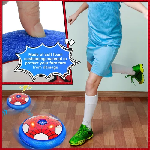Vista 7 de Balón de Fútbol Flotante, Paquete de 2 - Juguetes de Fútbol de Interior para Niños, Juegos Deportivos Geniales para Niños y Niñas, Regalos