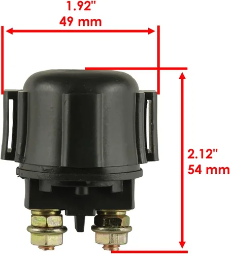 Vista 2 de Caltric Relé solenoide de arranque compatible con Yamaha Timberwolf 250 Yfb250 1992-2000