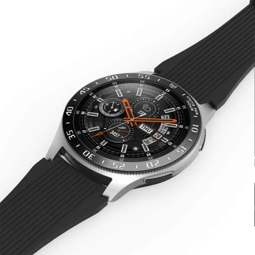 Vista 3 de AISPORTS Bisel Styling Compatible con Samsung Galaxy Watch 1.811 in Bisel Anillo Cubierta Adhesiva Anti Scratch Protección Acero Inoxidable Bisel