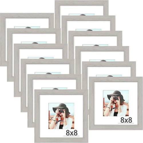 Vista 119 de Picrit - Juego de 12 portarretratos de 4 x 6 pulgadas, para fotos de 3.5 x 5 con paspartú o 4 x 6 pulgadas sin paspartú, marcos para colgar
