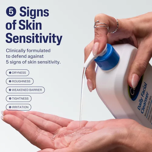 Vista 2 de Cetaphil Lavado Facial, Limpiador Facial Diario para Piel Sensible, Mixta a Grasa, NUEVO Paquete de 2 de 16 oz, Espuma Suave, Sin Jabón