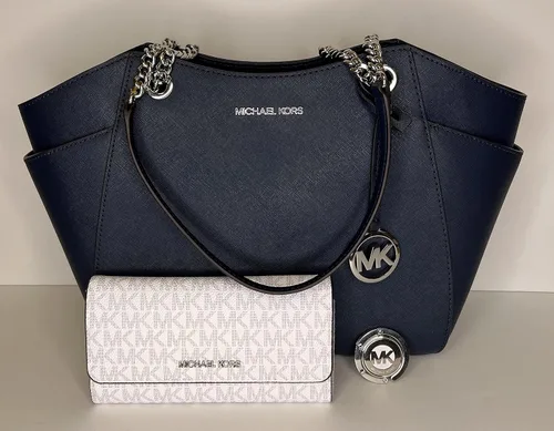 Vista 2 de Michael Kors Jet Set - bolsa de hombro para viaje con cadena grande cartera triple Michael Kors Jet Set