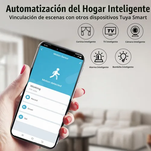 Vista 4 de Sensor de movimiento PIR inteligente: detector de movimiento WiFi con alertas de notificación de aplicaciones, sensor de contacto inalámbrico
