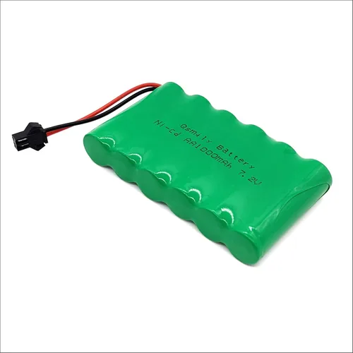 Vista 3 de Qsmily® Batería RC de 7.2 V, conector SM, batería recargable de Ni-Cd de 1000 mAh con cable de carga, adecuada para camión RC, camión