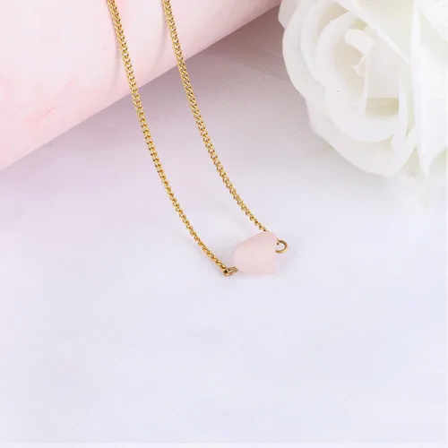 Vista 2 de Collar de cristal crudo para mujer, Cristal, Cuarzo