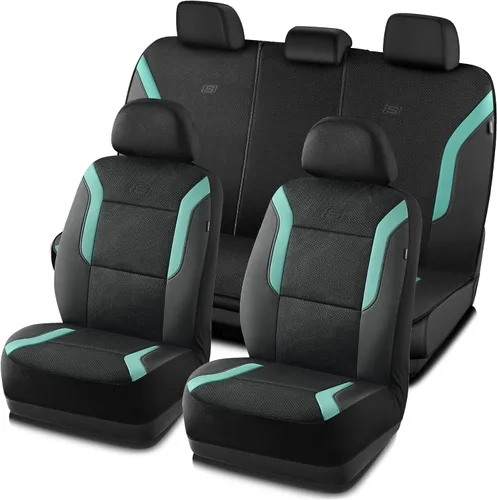 Vista 15 de Skechers Fundas de asiento de coche de espuma viscoelástica, fundas de asiento gruesas de malla Air Cool, juegos completos de asientos de coche