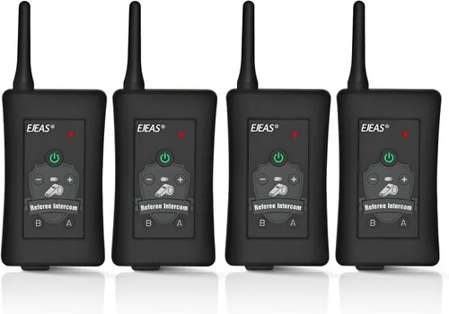 Vista 11 de EJEAS FBIM Intercomunicador Bluetooth profesional de árbitro de fútbol, 850 mAh, dúplex, 1500 M, inalámbrico Bluetooth con función de reducción