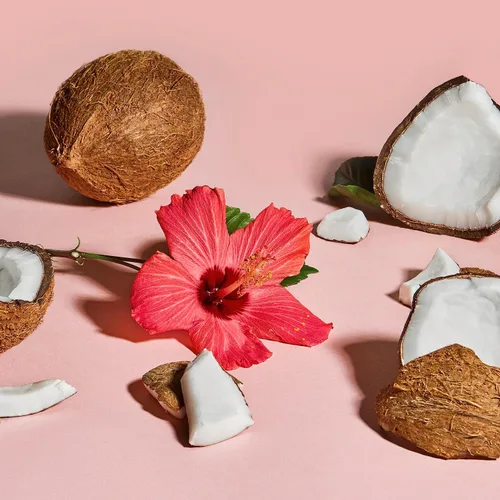 Vista 4 de Soufflé de gel rizador de coco e hibisco de Shea Moisture 12oz Para cabello grueso y rizado: define rizos, hidrata las hebras y ofrece una