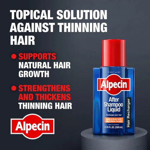 Vista 2 de Alpecin After Shampoo - Líquido de cafeína 6.76 fl oz (paquete de 3) I Solución tópica para el adelgazamiento del cabello masculino I Promueve