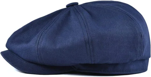 Vista 3 de BOTVELA Gorra plana de Newsboy para hombre, 100% algodón, Gatsby Ivy Golf Cabbie Hat