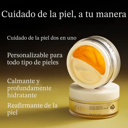 Vista 3 de d'alba Piedmont White Truffle - Suero y crema doble, cuidado de la piel vegano, hidratante facial 2 en 1, colágeno vegano, reafirmante y tensa