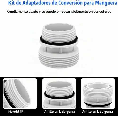 Vista 3 de Paquete de 4 adaptadores de conversión de manguera 4560 de 1.575 in a 1 1/2
