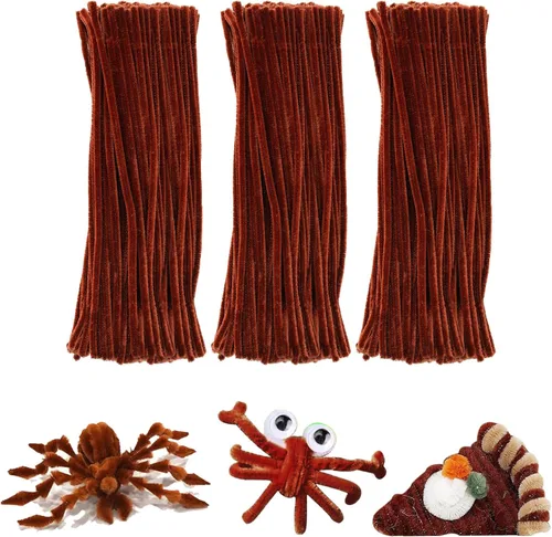 Vista 11 de Limpiadores de tubos negros para manualidades, 200 unidades de varillas de chenilla, suministros para manualidades, manualidades de Halloween