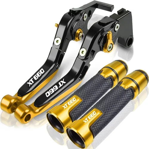 Vista 21 de Para Yamaha XT660 XT660X XT660R XT660Z 2004-2020 Palancas de embrague de freno extensibles plegables para motocicleta, embrague de freno ajustables