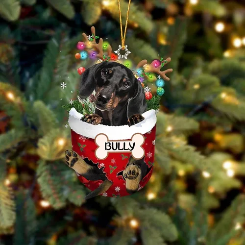 Vista 221 de IZI POD Affenpinscher Adorno de Navidad personalizado para perro, adorno de bolsillo de nieve para perro para árbol de Navidad, adorno acrílico