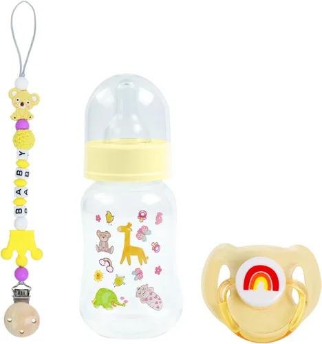 Vista 16 de SCOM Juego de Accesorios para Muñeca Bebé Reborn - Chupetes Magnéticos Arcoíris y Biberones para Muñeca Bebé Removibles Reutilizables con Clips