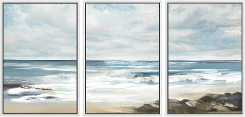 Vista 36 de SIGNWIN Lienzo enmarcado para pared, juego de arte sereno de pantanos con humedales verdes e ilustraciones de agua tranquila, arte moderno