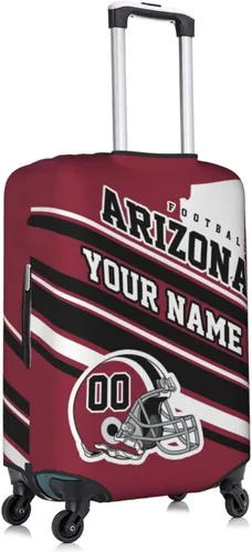 Vista 2 de Fundas de equipaje personalizadas con nombre y número, funda de maleta lavable elástica personalizada para equipaje, Arizona, Fútbol