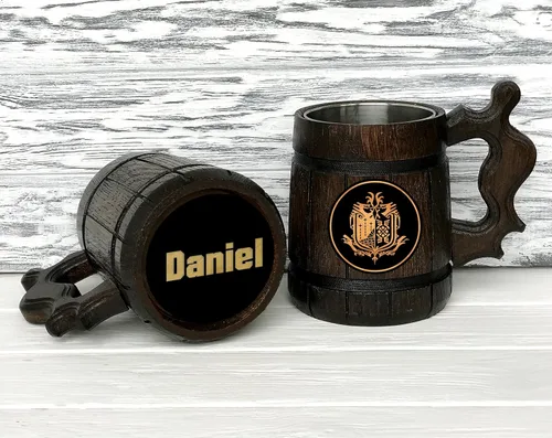 Vista 2 de Taza de cerveza MHW. Taza de cerveza personalizada MHW. Regalo para jugadores. Taza de cerveza personalizada. Taza de cerveza personalizada. Taza