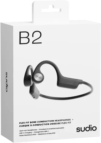 Vista 7 de Sudio Auriculares inalámbricos B2 con Bluetooth 5.3, tecnología de conducción ósea, micrófonos, sonido espacial de Dirac Virtuo, hasta 7.5 horas