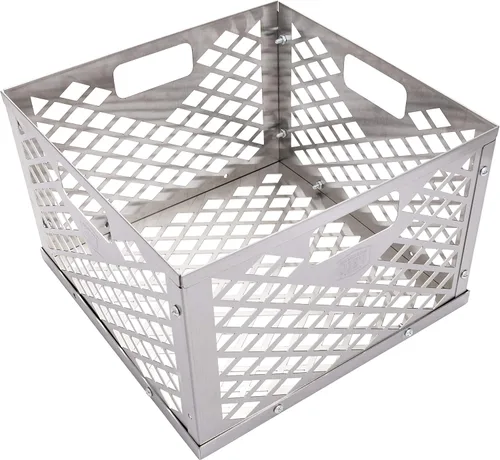 Vista 2 de Oklahoma Joe's 5279338P04 - Cesta de acero inoxidable para ahumador, color plateado y cubo de goteo 9518545P06, cubo de goteo, negro