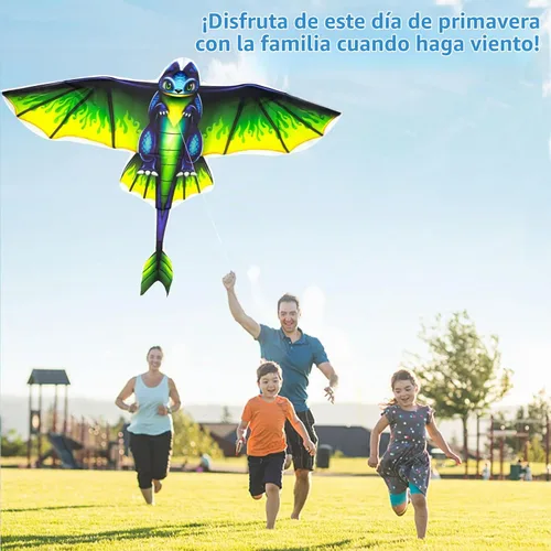 Vista 5 de Kite, Butterfly Kites for Adults, Rainbow Kite & Eagle Kites for Kids 3-12 Dragón multicolor