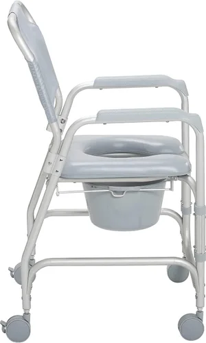 Vista 5 de Drive Medical 11114KD-1 - Silla de ducha con ruedas, color gris