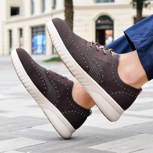 Vista 6 de TIOSEBON Zapatos deportivos Oxoford para caminar para hombre, zapatos casuales de malla de trabajo