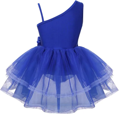 Vista 2 de YiZYiF Vestido de ballet de lentejuelas para niñas con leotardo de gasa