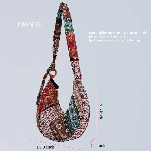 Vista 3 de Karresly - Bolsa bandolera para mujer con correa ajustable, estilo Thai