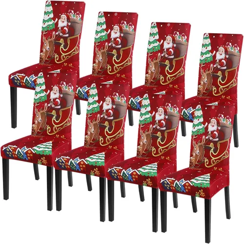 Vista 88 de SearchI Juego de 2 fundas elásticas para sillas Parsons de comedor, fundas elásticas con estampado de elastano, extraíbles, lavables, fundas