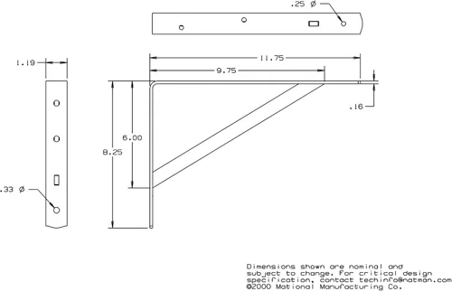 Vista 4 de National Hardware N301-630 111BC Soporte de estante súper resistente en blanco, 12 pulgadas