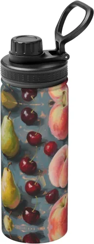 Vista 16 de Anglerfish Insulated Stainless Steel Kettle Print Funny Water Bottle Insulated Ideal for Sports and Travel