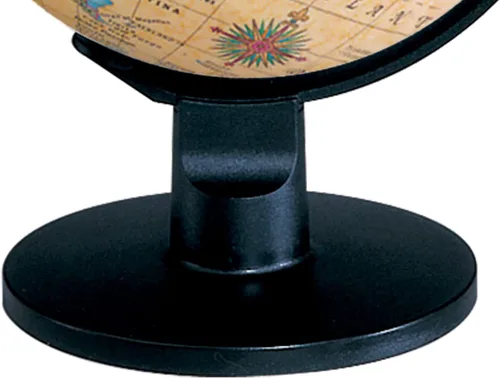 Vista 2 de Globo mundial vintage para escritorio, globo de tierra político giratorio de estilo antiguo de 6 pulgadas con soporte de escritorio, atlas