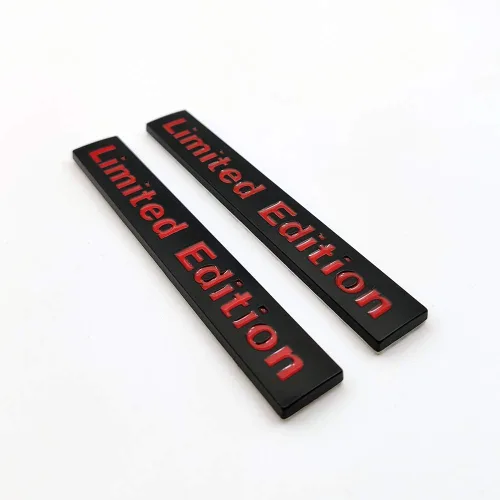 Vista 5 de 2X Emblema de Logo de Edición Limitada de Metal Cromado Insignia Auto 3D Premium Calcomanía Trasera del Maletero del Coche Calcomanía Lateral