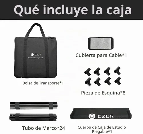 Vista 5 de CZUR Paquete de escáner de libros ET24 Pro y caja de estudio portátil