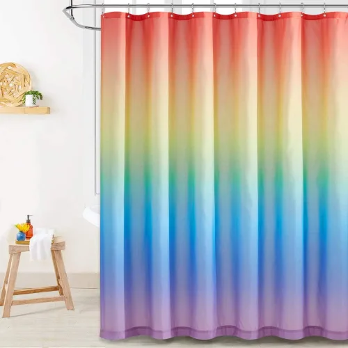Vista 16 de KGORGE Cortina de ducha para baño, impermeable, con patrón de plantas, tamaño de cabina, decoración de baño para tina, inodoro, spa, 36 pulgadas
