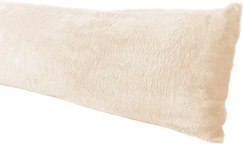 Vista 7 de Funda de almohada corporal extra suave, material sherpa/microfelpa, 20 x 54 pulgadas, cierre de cremallera (Bice)