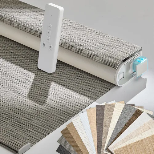 Vista 20 de Persianas motorizadas inteligentes Persilux con control remoto, sin necesidad de perforación, persianas enrollables automáticas para ventanas