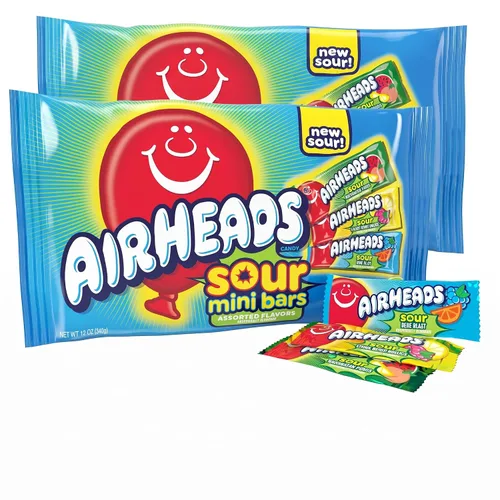 Vista 13 de Airheads Mini barras de caramelo, paquete variado de Taffy, bolsa de 80