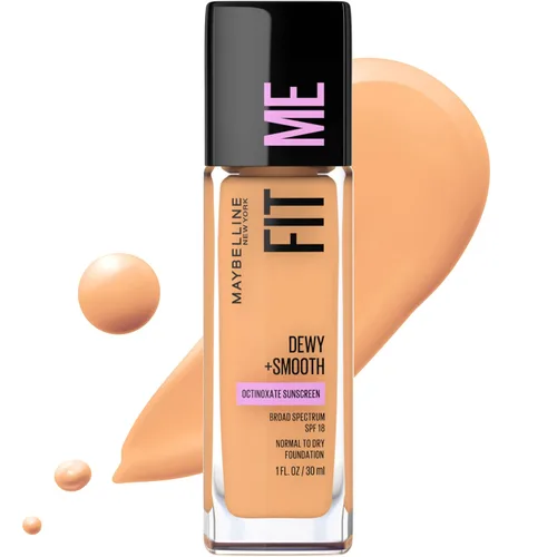 Vista 19 de Maybelline Fit Me Dewy + base líquida suave de maquillaje, Mocha, 1 unidad (el empaque puede variar)
