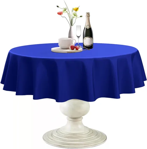 Vista 20 de Softalker Mantel Redondo, Impermeable y Resistente a las Manchas, Mantel de Tela Sin Arrugas, Lavable, Poliéster de 210GSM, Cubierta de Mesa