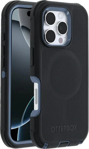 Vista 35 de OtterBox - Funda para iPhone 16, serie Defender, color azul (Baby Blue Jeans)