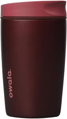 Vista 38 de Owala SmoothSip Slider - Vaso de café aislado de acero inoxidable, reutilizable, taza de café helado, taza de viaje para café caliente, sin BPA, 12