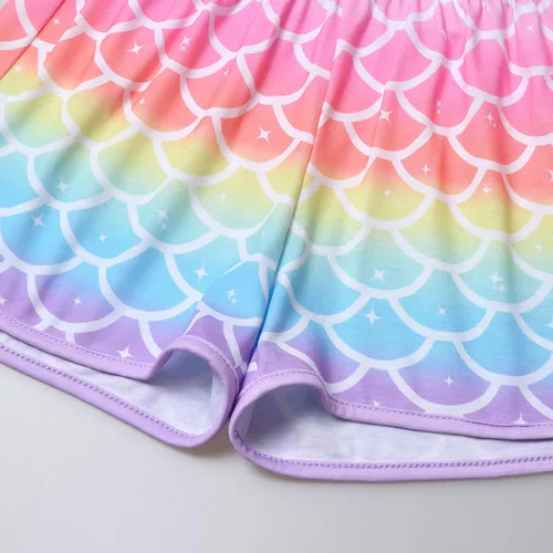 Vista 5 de CHILDRENSTAR Conjuntos de pijama para niñas y niños, pijama de verano de algodón de manga corta