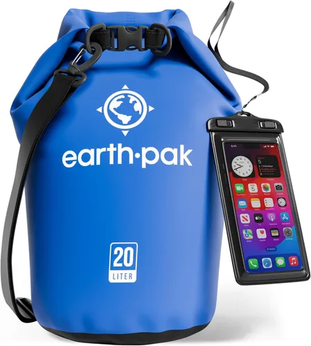 Vista 16 de Earth Pak Bolsa Seca Impermeable - Mochila Impermeable de Cierre Enrollable Superior Mantiene el Equipo Seco para Kayak con Funda Impermeable