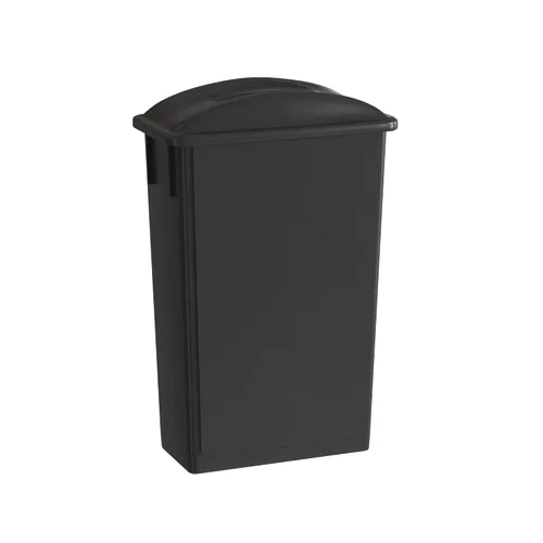 Vista 41 de Bote de basura Slim Jim negro de 23 galones con carrito