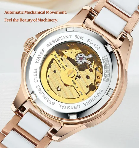 Vista 6 de Automatic Watches for Women, Casual Women's Watch, 3ATM Waterproof Women's Wrist Watches, Ideal Gift for Girls & Adults